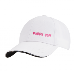 Čepice bílá HAPPY GOLF (malé logo)